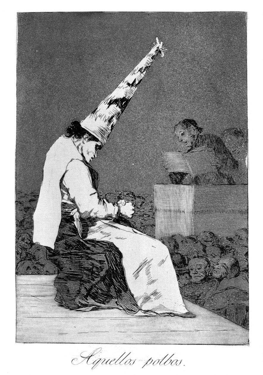 Ty zrnka prachu, mrzák Perrico, 1799 od Francisco de Goya