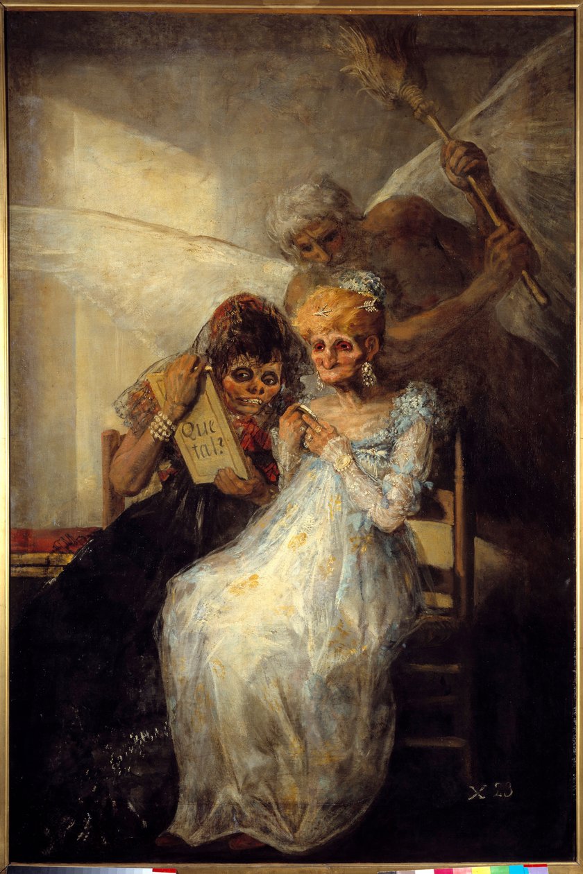 Čas nebo starý obraz Francisca de Goyi (1746-1828) 1808 Sun. 1,81x1,25 m Lille, muzeum výtvarného umění - Čas aneb staré ženy. Obraz Francisco de Goya (1746-1828) od Francisco de Goya