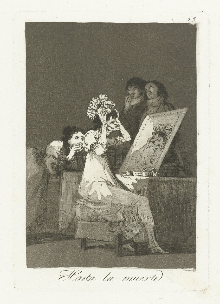 Tot aan de dood Až do smrti (název na předmětu) Los Caprichos (název série) od Francisco de Goya
