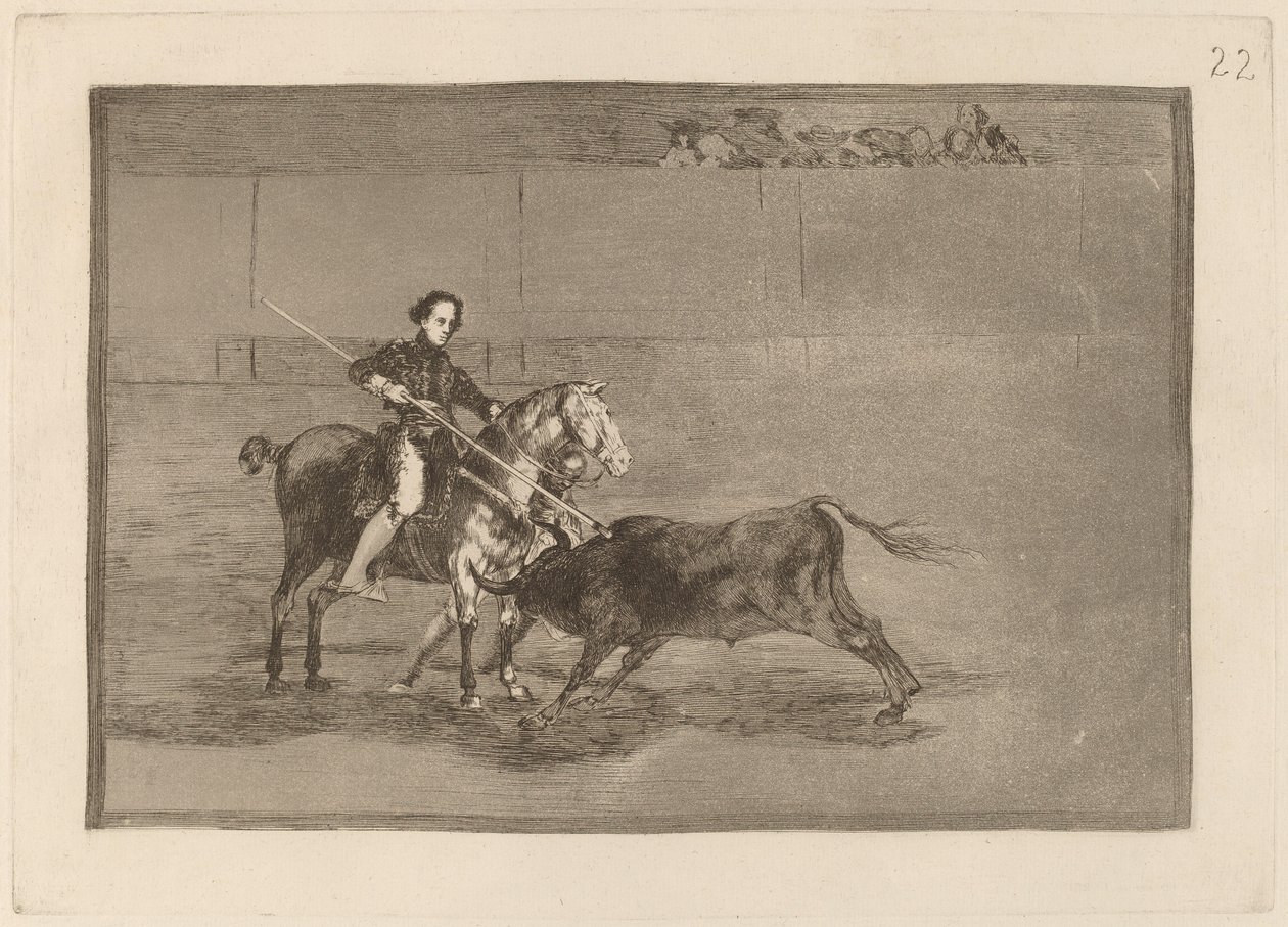 Mužná odvaha slavné Pajuelery v prstenu v Zaragoze od Francisco de Goya