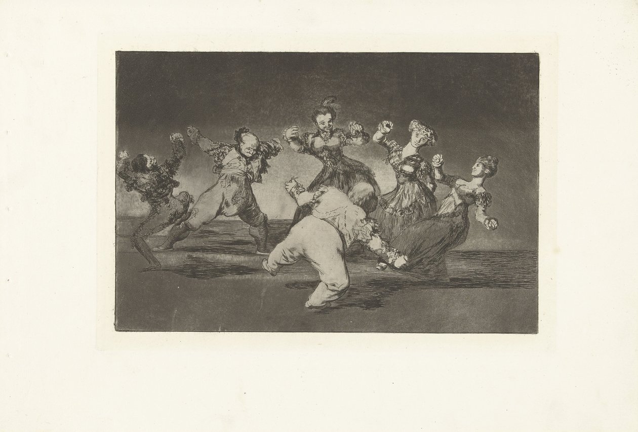 Veselá hloupost Nesourodý Alegre Los Disparates (The follies) (název série) Los Proverbios (The Proverbs) (název série) od Francisco de Goya