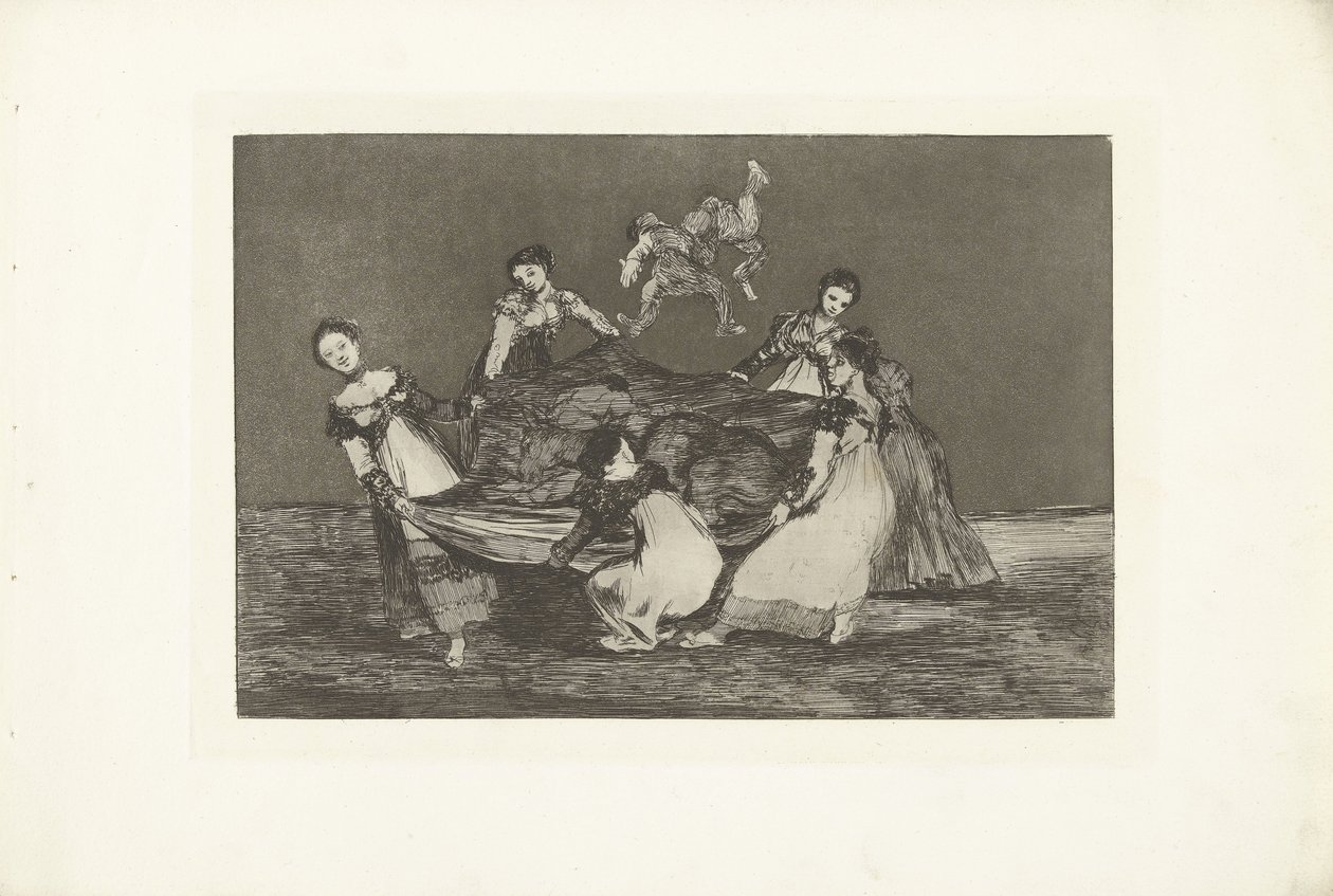 Ženské bláznovství Nesourodé feminino Los Disparates (pošetilosti) Los Proverbios (The Proverbs) (název série) od Francisco de Goya