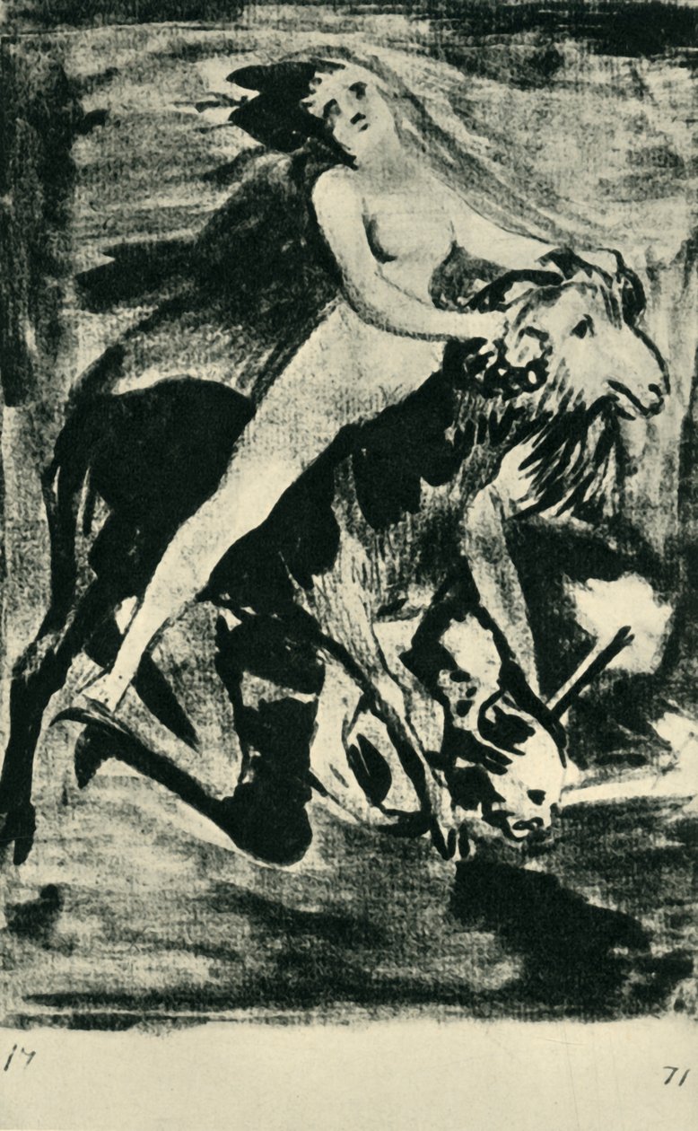 Čarodějnice na koze, konec 18.-začátek 19. století, 1943. od Francisco de Goya