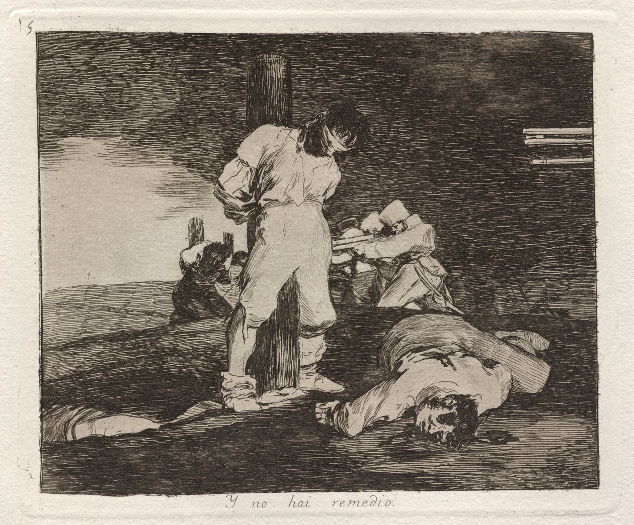 Y no hai remedio (a není pro to žádná pomoc) od Francisco de Goya