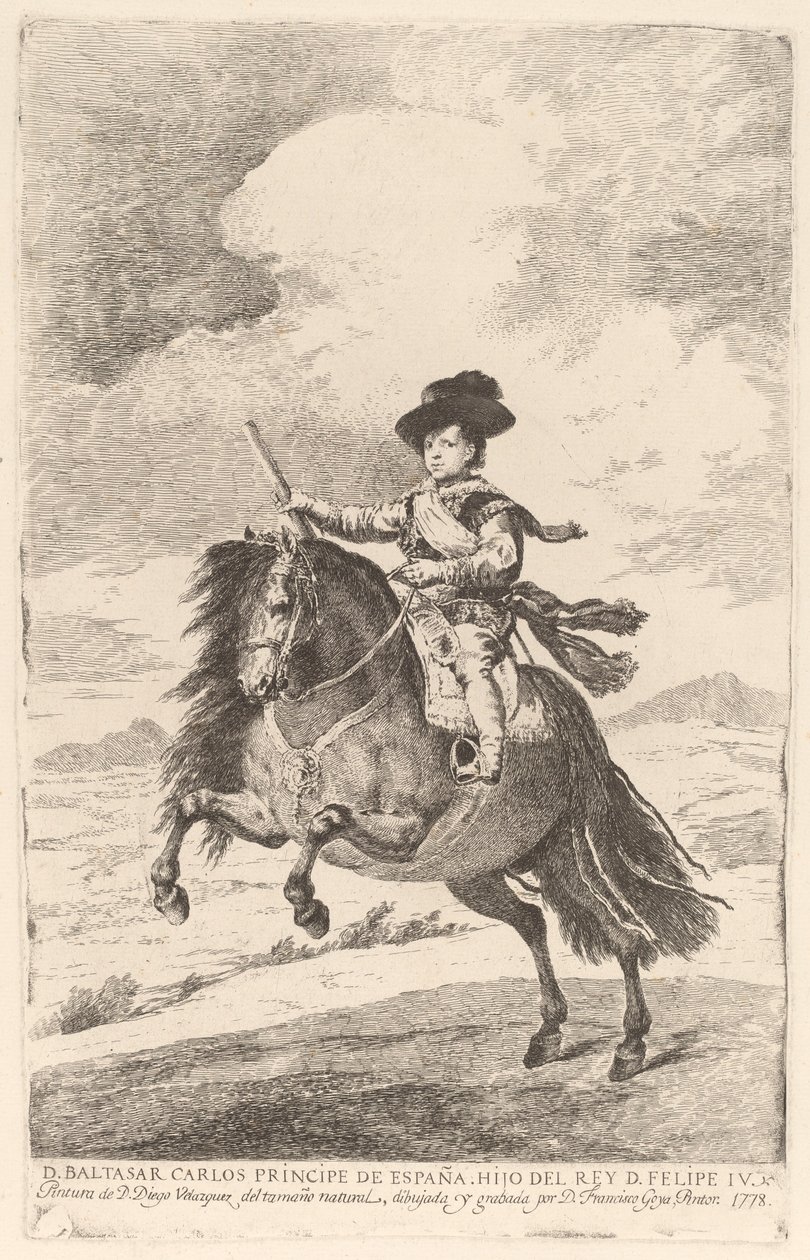 Baltasar Carlos od Francisco de Goya after Diego Velázquez