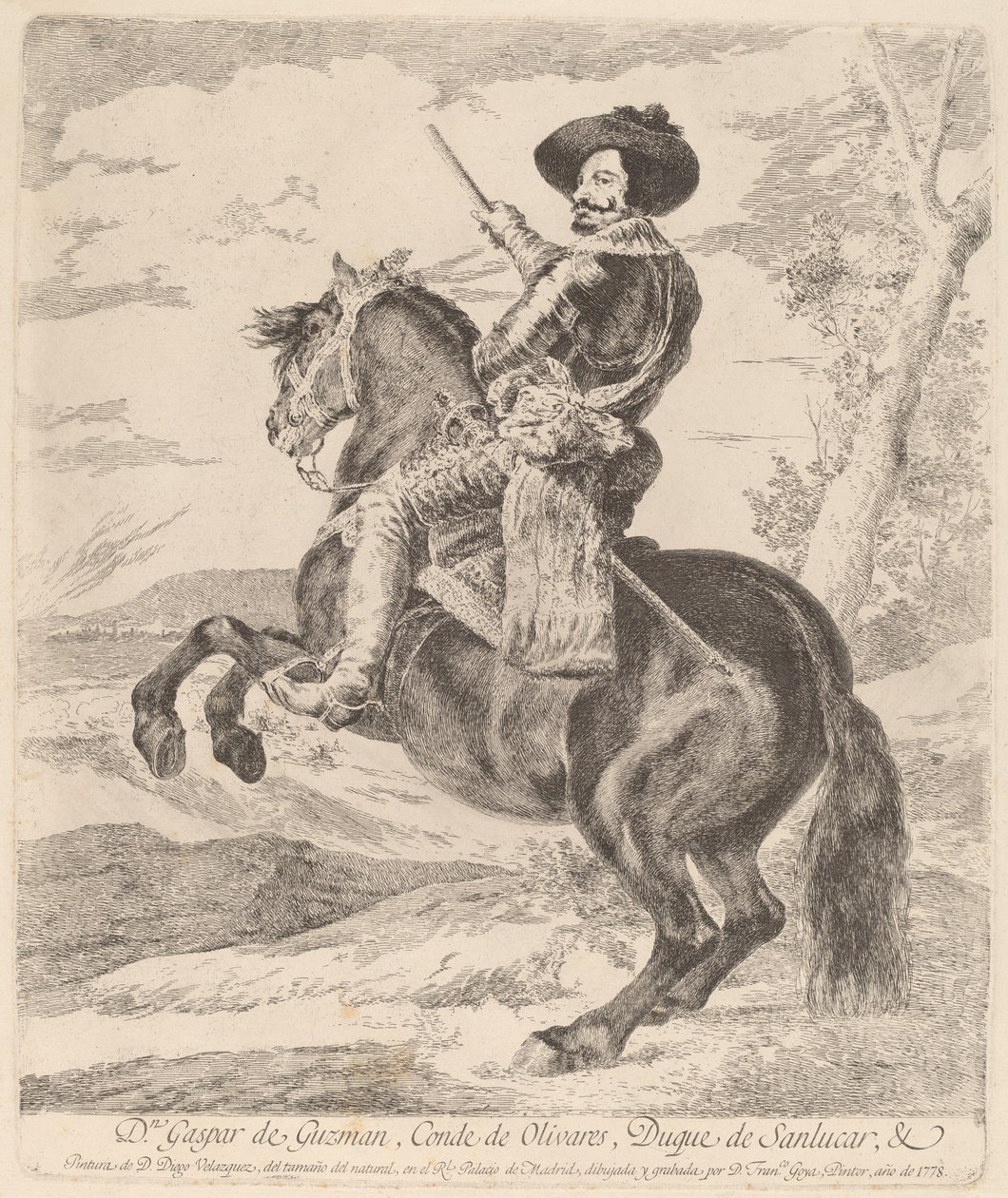 Gaspar de Guzman, hrabě vévoda z Olivares od Francisco de Goya after Diego Velázquez