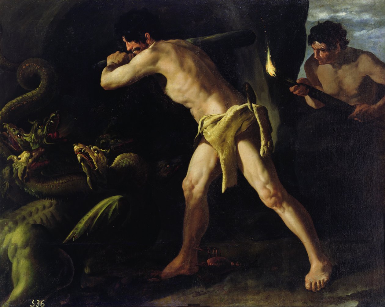 Herkules bojující s lernajskou Hydrou, kolem roku 1634 od Francisco de Zurbaran