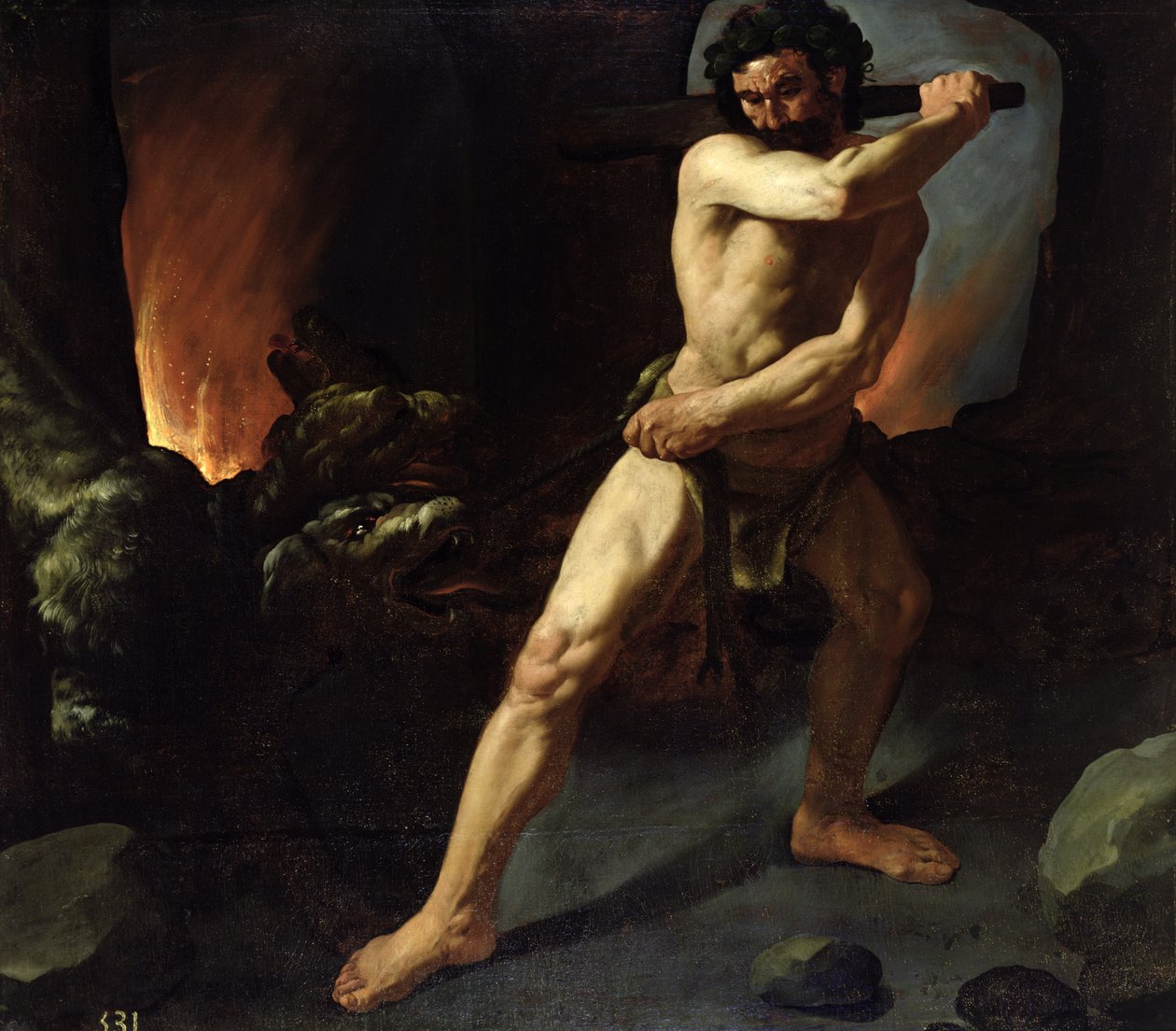 Herkules a Cerberus, kolem 1634 od Francisco de Zurbaran