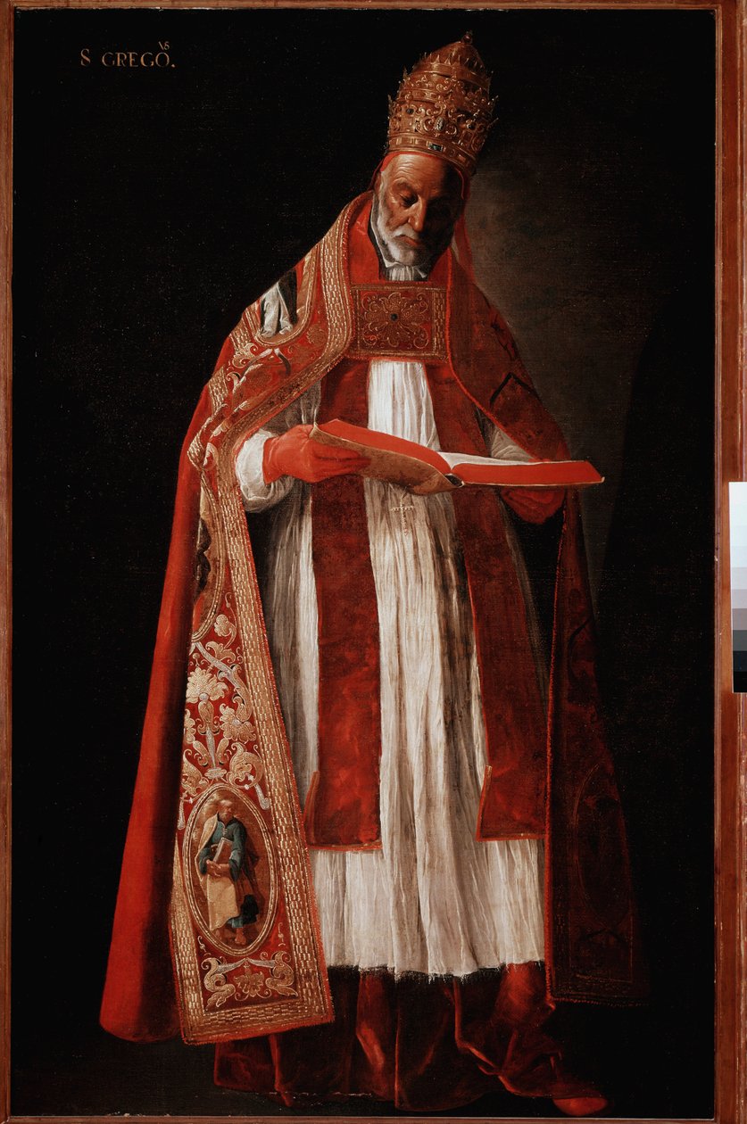 Papež Gregoire I. Veliký aneb Dialog (olej na plátně od Francisco de Zurbaran