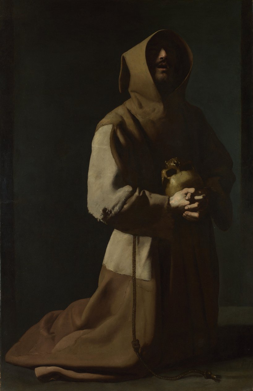 Svatý František v meditaci, 1635-1640 od Francisco de Zurbaran