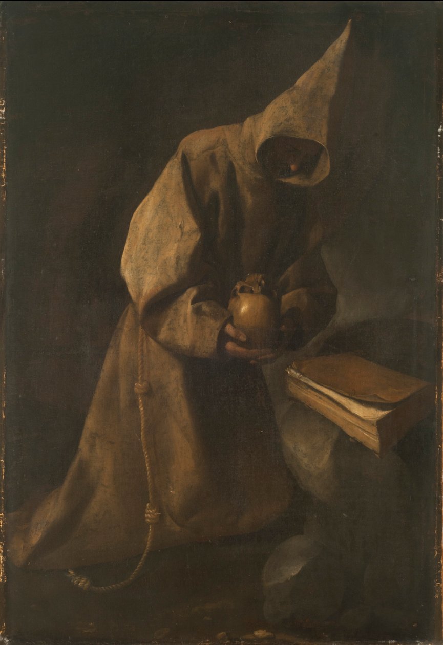 Svatý František v meditaci od Francisco de Zurbaran
