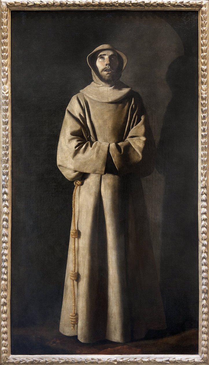 Svatý František z Assisi. Papežové Mikuláš V. (1397-1455) a Sixtus IV. (1414-1484), kteří navštívili pohřební kryptu svatého Františka v Assisi, vyprávěli, že našli tělo světce, které nestřídal čas, jak stojí, s očima pozdviženýma k nebi, j od Francisco de Zurbaran