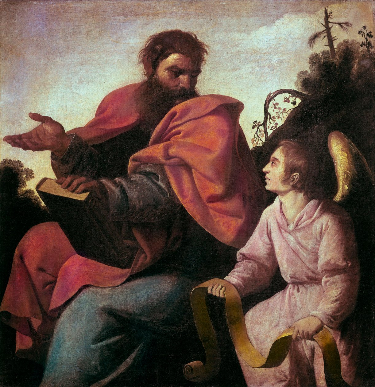 Svatý Matěj a anděl od Francisco de Zurbaran
