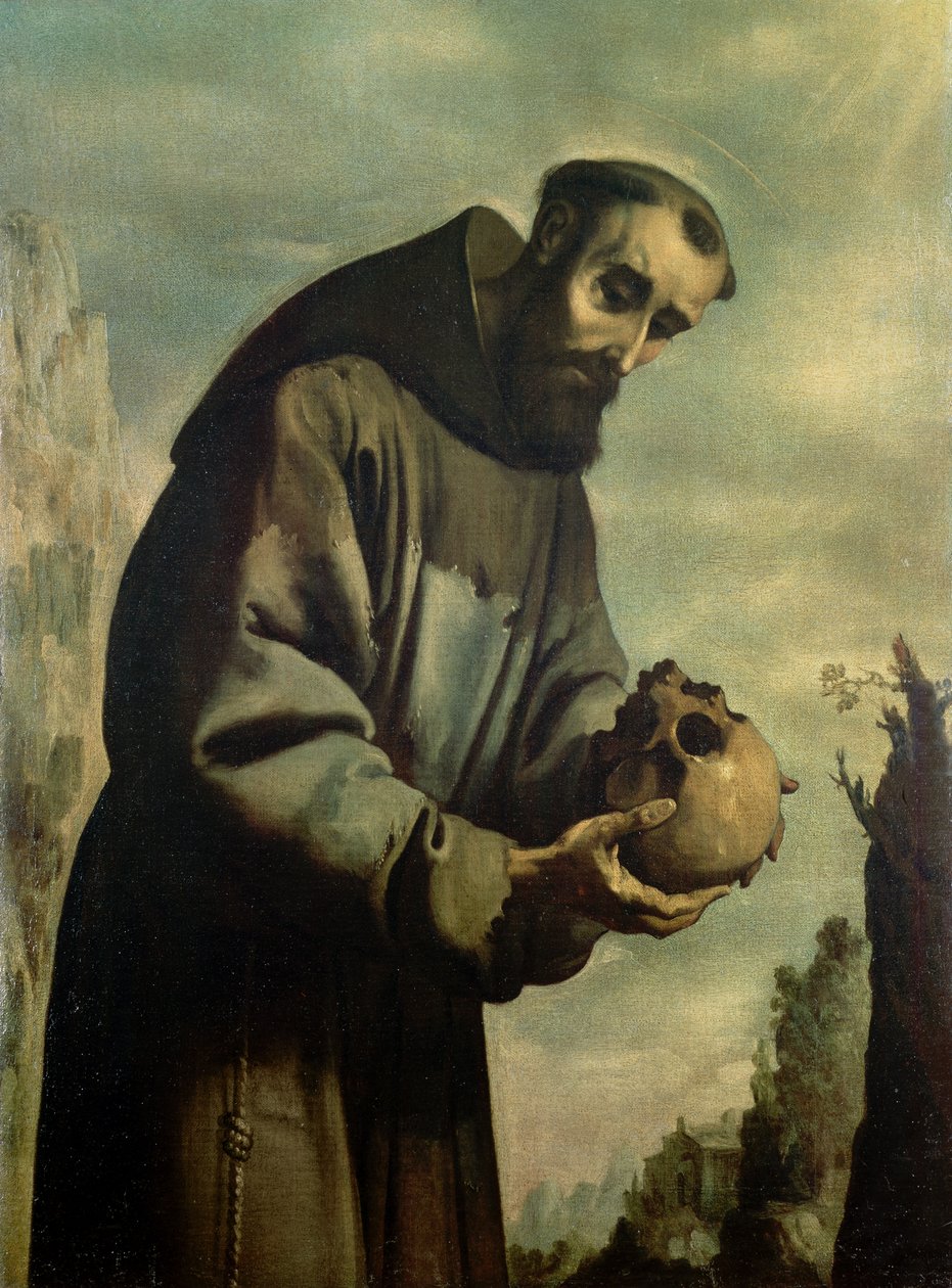 Svatý František v meditaci od Francisco de Zurbaran