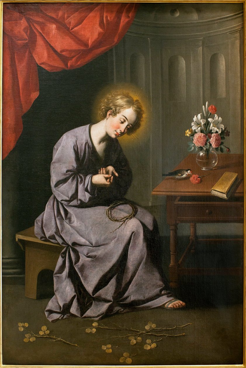 Dítě má páteř - obraz Francisca de Zurbaran (1598-1664), olej na plátně, cca 1630 - Muzeum výtvarného umění v Seville, Španělsko od Francisco de Zurbaran