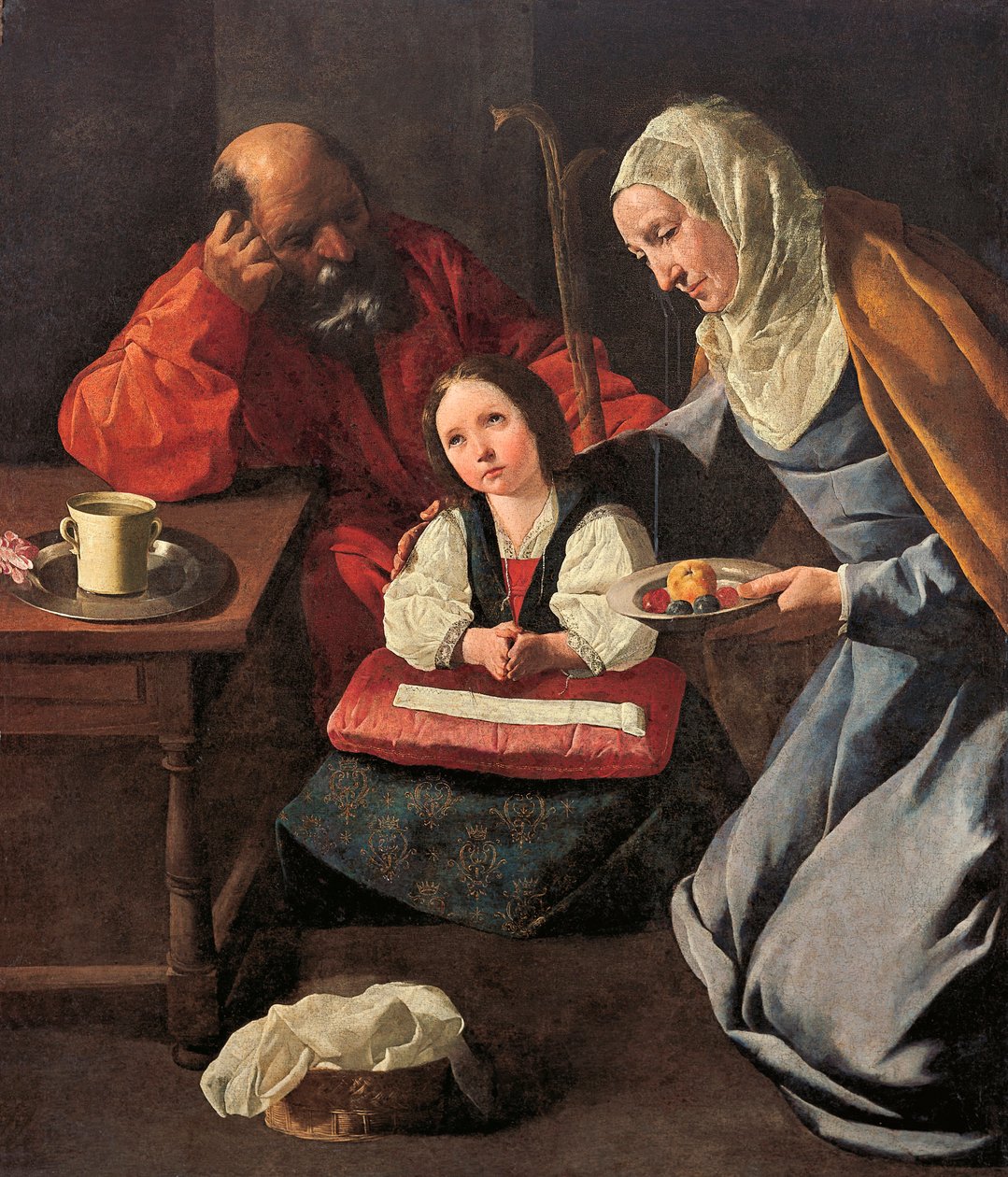 Dětství Panny Marie, Zurbaran, Francisco, de (1598-1664). Olej na plátně od Francisco de Zurbaran