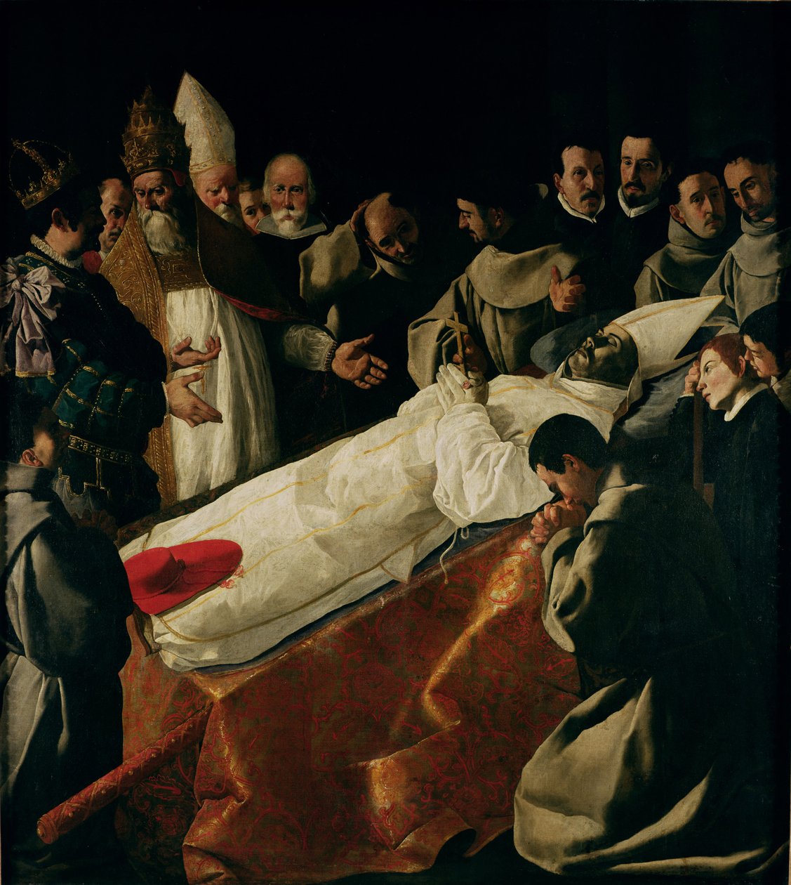 Výstava těla sv. Bonaventury (1221-74) po roce 1627 od Francisco de Zurbaran