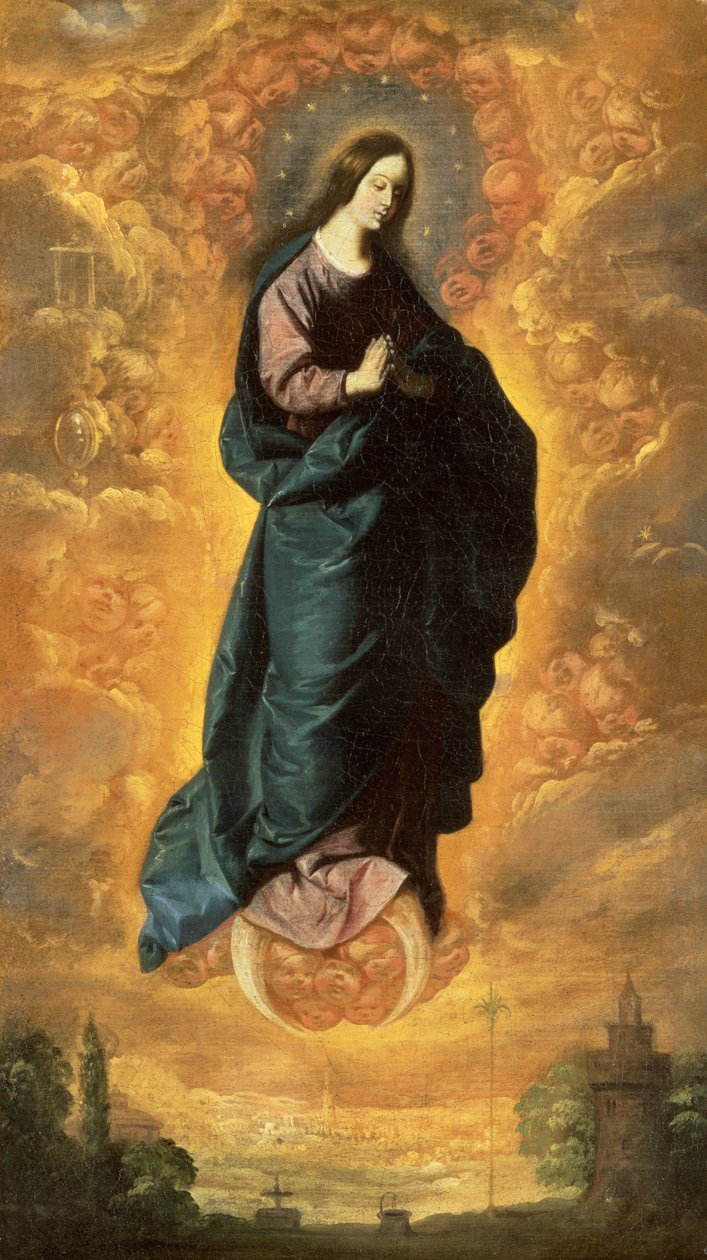 Neposkvrněné početí (olej na plátně) od Francisco de Zurbaran