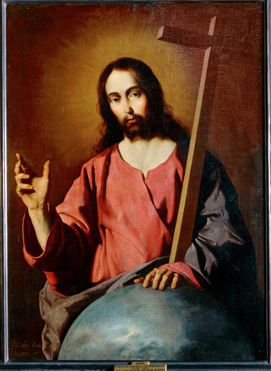 Požehnání Spasitele 1638 ... (malba na plátně) od Francisco de Zurbaran