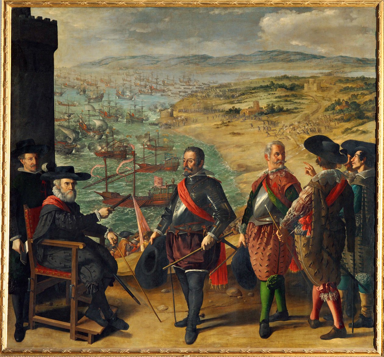 Obrana Cádizu před Angličany... (malba na plátně) od Francisco de Zurbaran