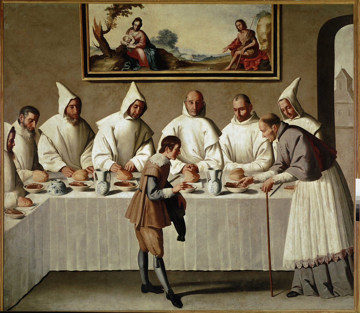 Zázrak sv. Huga v refektáři kartuziánů (olej na plátně od Francisco de Zurbaran