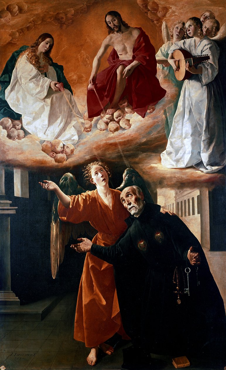 Näky Siunattu Alonso Rodriguez od Francisco de Zurbaran