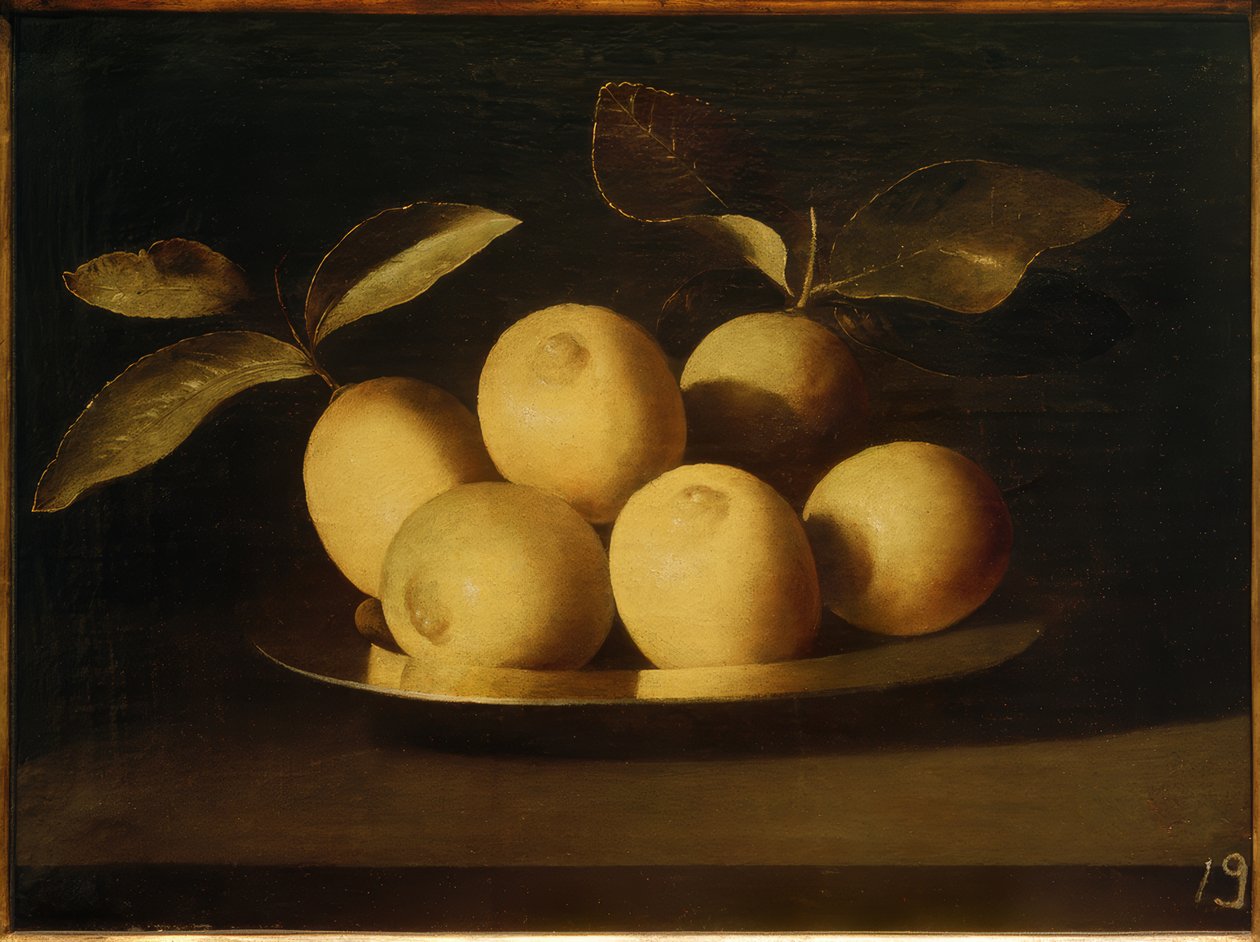 Citrony na stříbrném talíři od Francisco de Zurbaran