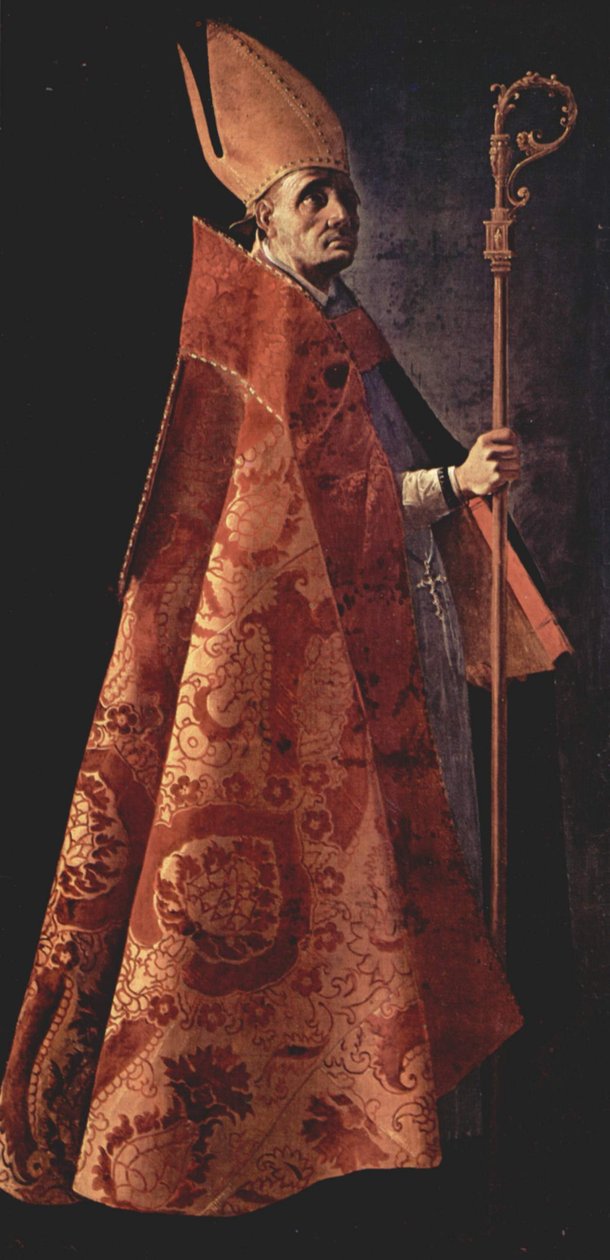 Španělsky: Santo Obispo Saint Ambrose od Francisco de Zurbaran