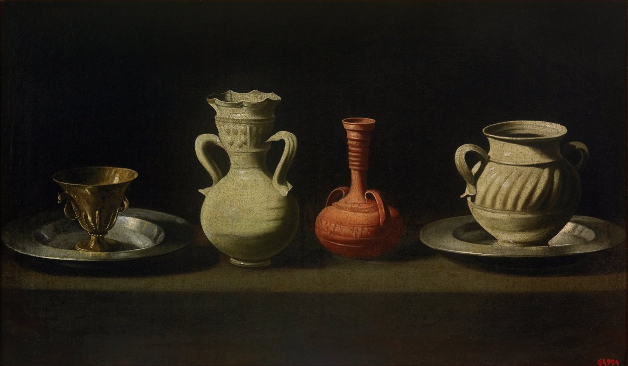 Zátiší se čtyřmi nádobami od Francisco de Zurbaran