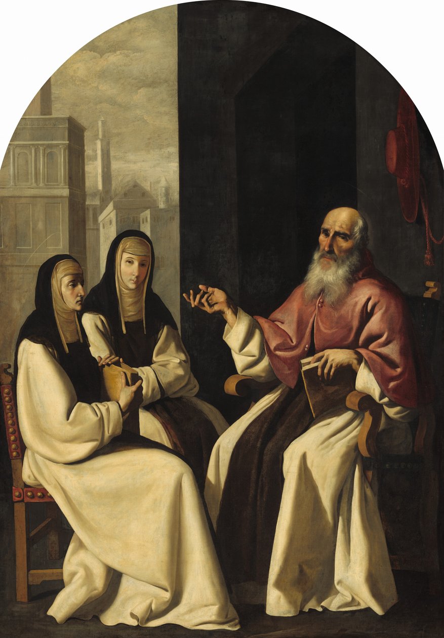 Svatý Jeroným se svatou Paulou a svatým Eustochiem od Francisco de Zurbarán and Workshop
