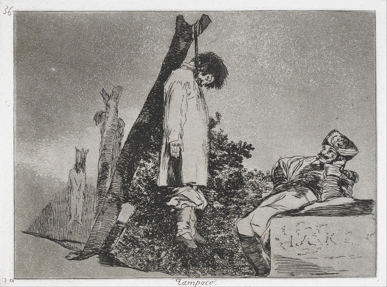 Ne (v tomto případě) ani (Tampoco) ze série The Disasters of War (Los Desastres de la Guerra ... od Francisco de Goya