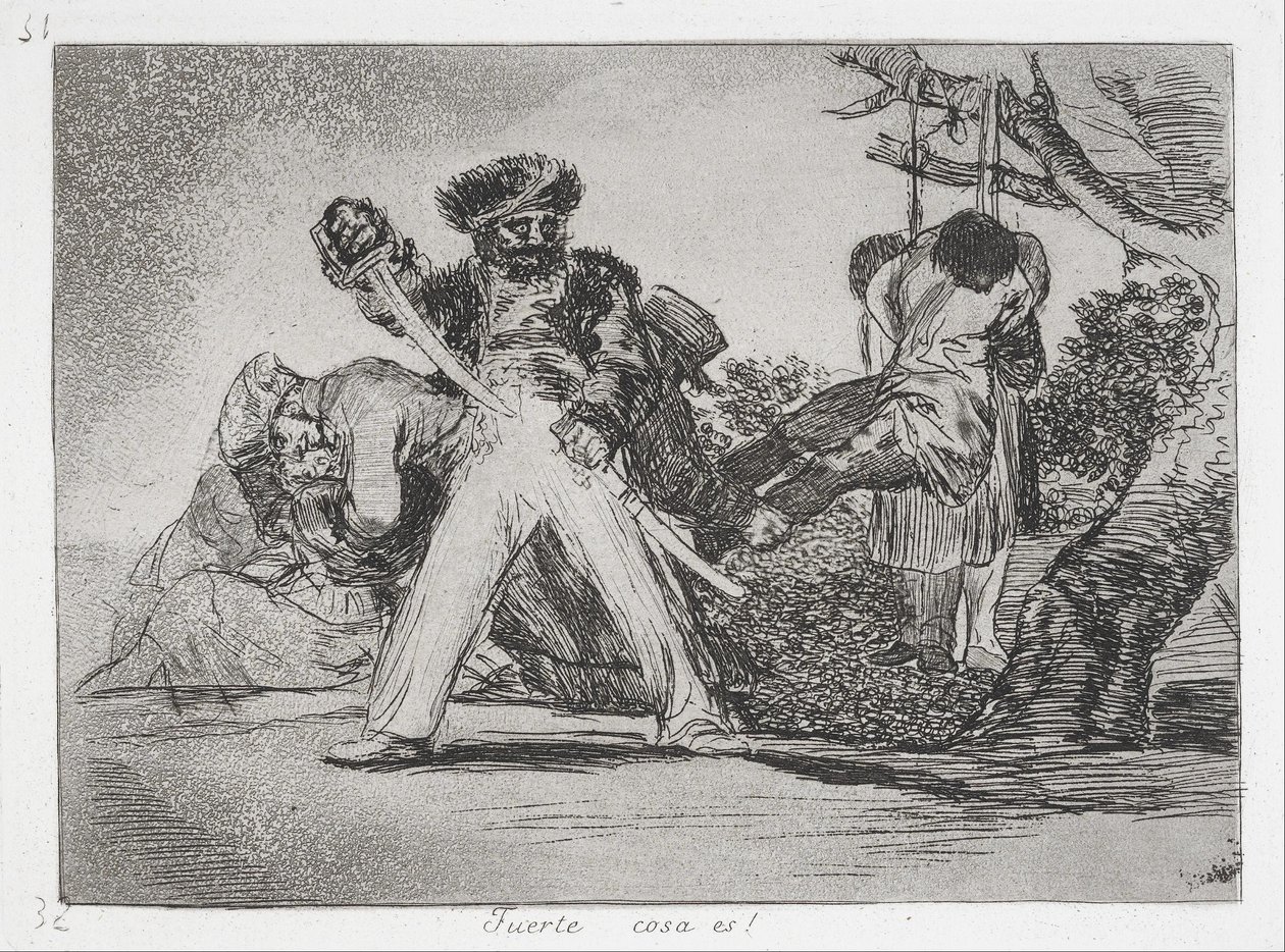 Tohle je moc! (Silná věc je!) Ze série The Disasters of War (Los Desastres de la Guerra ... od Francisco de Goya