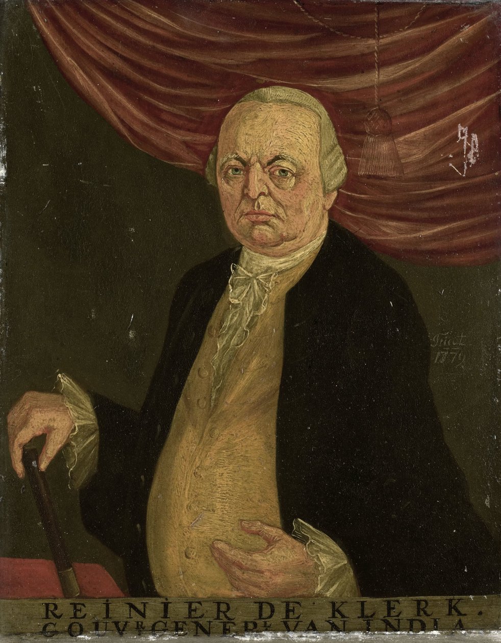 Portrét Reiniera de Klerka, generálního guvernéra Nizozemské Východoindické společnosti od Franciscus Josephus Fricot (attributed to)