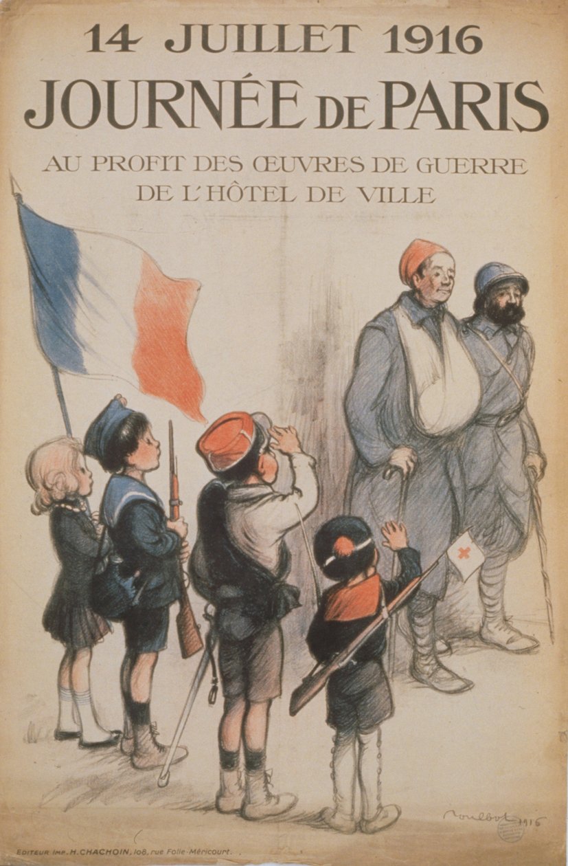 Pařížský den. 14. července 1916, 1916 od Francisque Poulbot