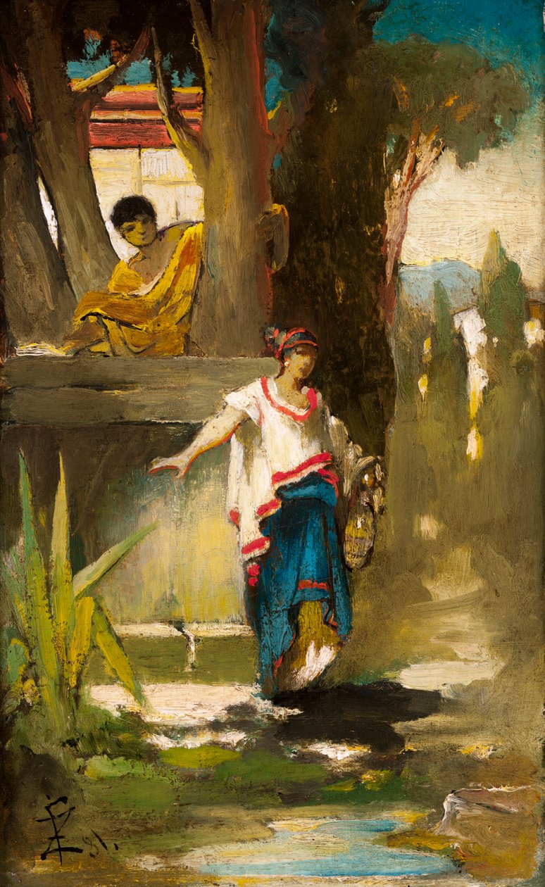 Římská žena u studny od Franciszek Zmurko