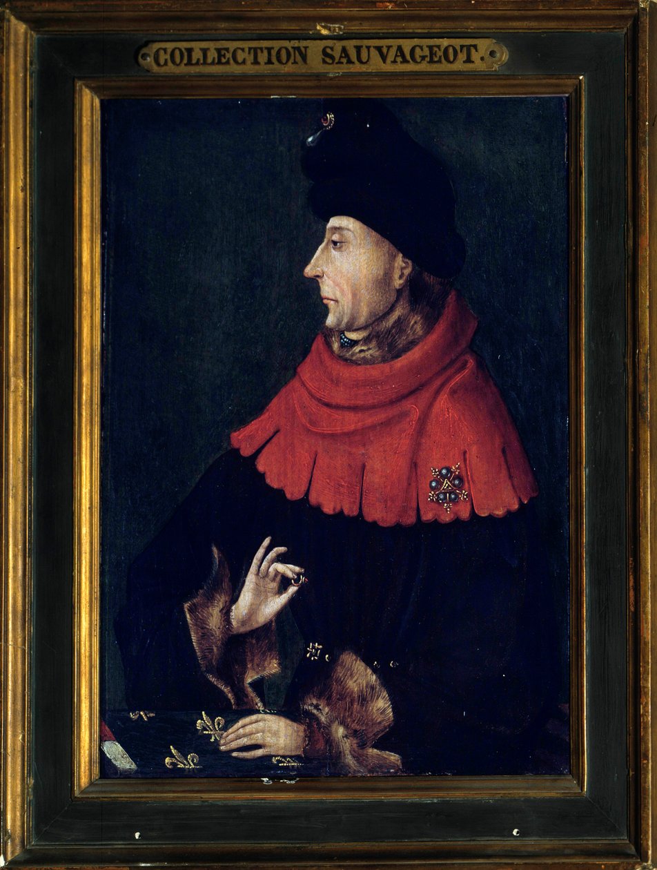 Portrét Jeana beze strachu, vévody burgundského (1371-1419) Obraz burgundské školy. Počátek 15. stol. Slunce 0,29x0,21 m od Franco Burgundian