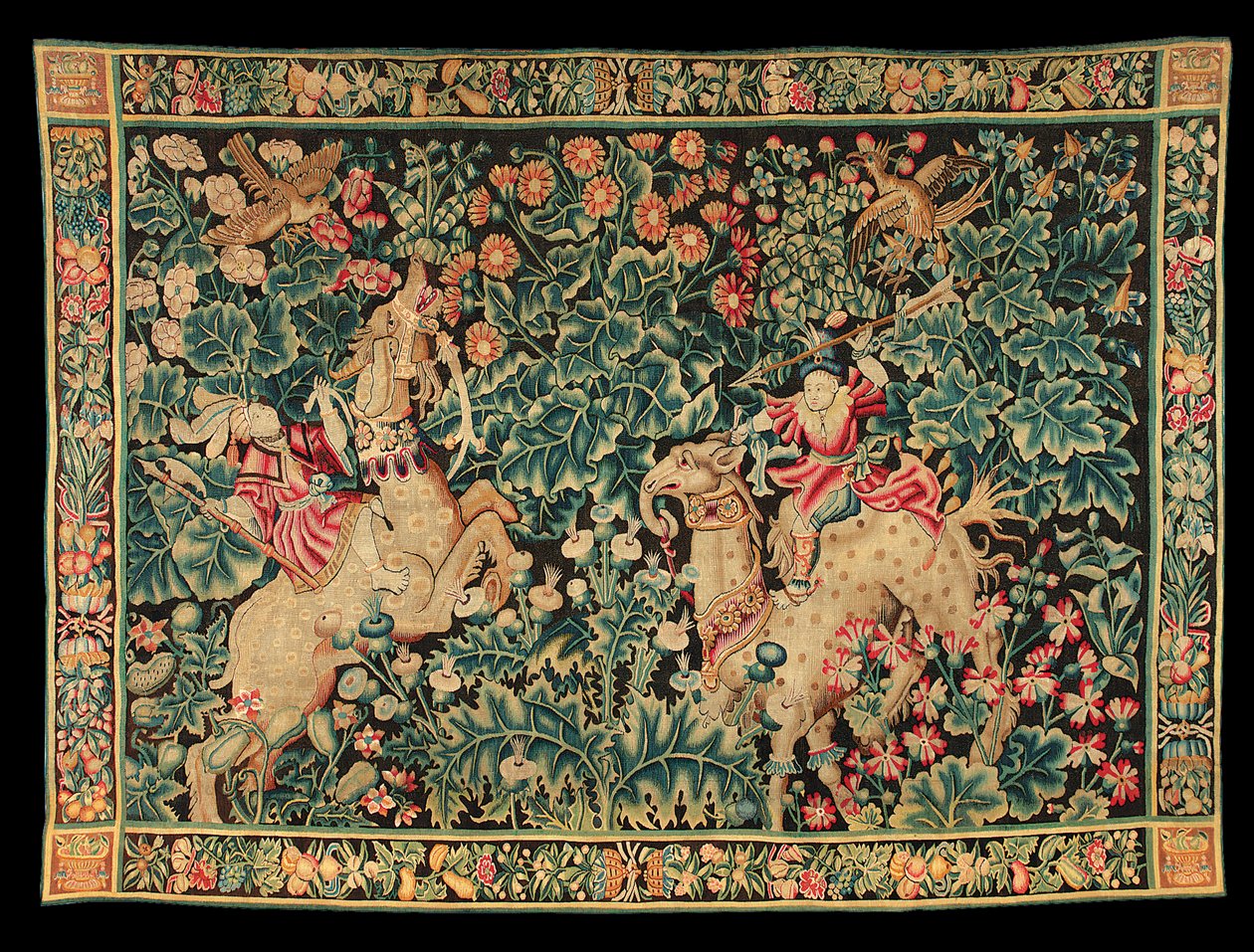 Tapiserie exotické zeleně, možná Tournai, kolem 1520-50 od Franco Flemish School