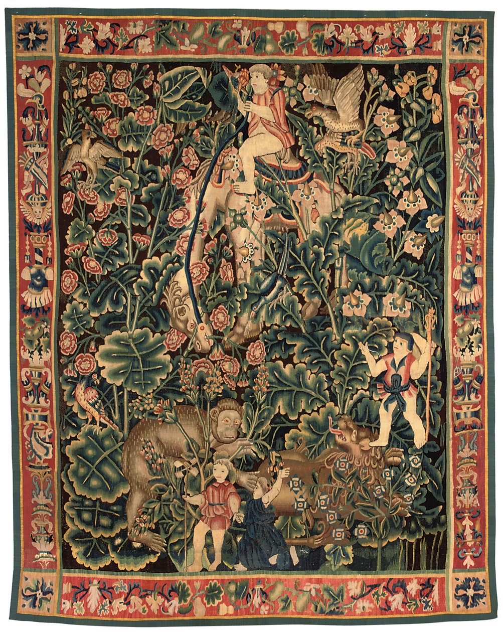 Tapisérie exotické zeleně, pravděpodobně Tournai, první polovina 16. století od Franco Flemish School