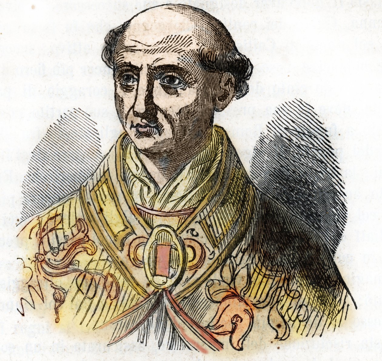 Paavi Pyhän Calixte II:n muotokuva (Gui of Burgundy, italiaksi Guido dei Conti di Borgogna, Callisto II od Franco Mistrali