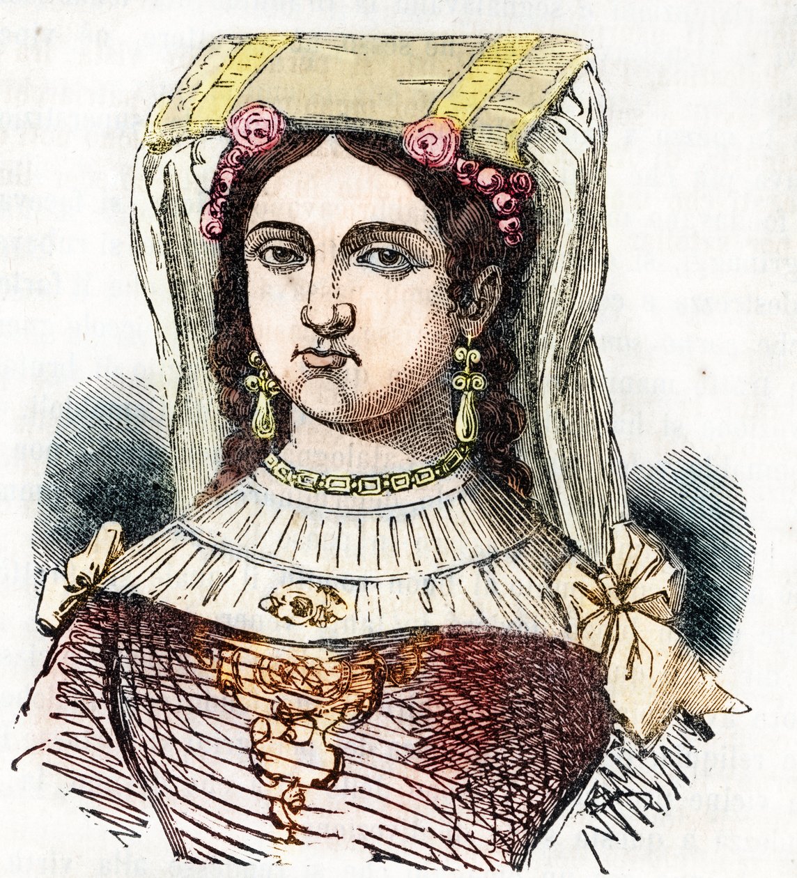 Portrét římského šlechtice Marozie Iere (Mariuccia, Mariozza nebo Marousie z Tusculum) (asi 890-932/937), dcery Theofylakta a Theodory I. Antické (římská šlechtična Marozia, která byla údajnou milenkou papeže Sergia III.) čerpající z "Já pane od Franco Mistrali