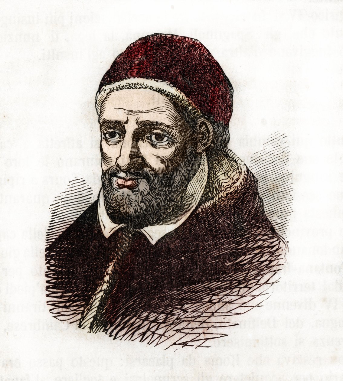 Zastoupení papeže Klementa VIII. (Clemente nebo Clemens) (1592-1605) Kresba z „“ Misteri del Vaticano““ od Franca Mistraliho od Franco Mistrali