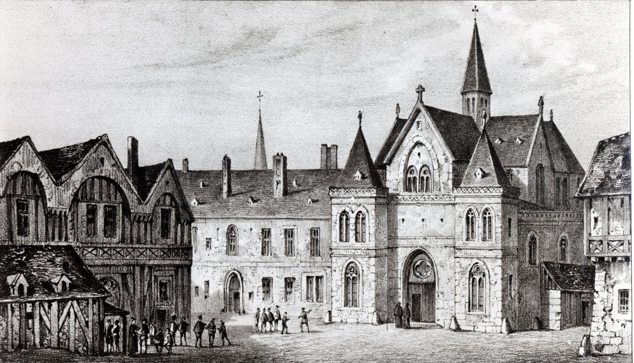 Sorbonna v roce 1550 od Francois Alexandre Pernot