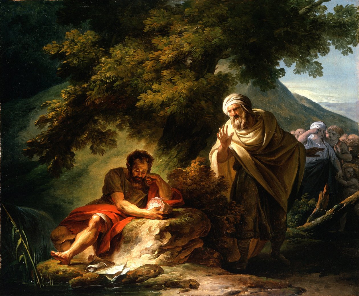 Democritus mezi Abderitany, kolem roku 1790 od François André Vincent