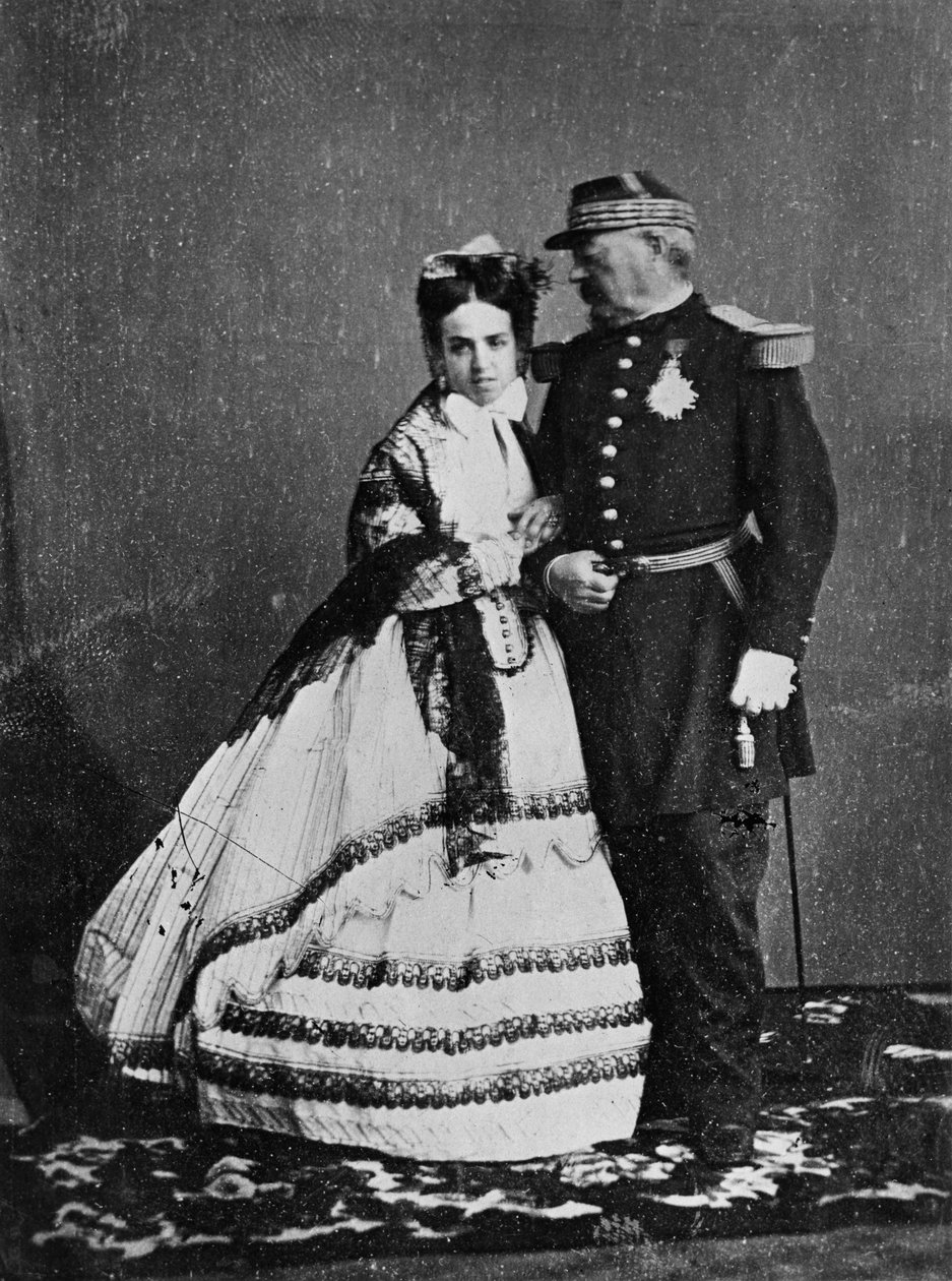 Generál Achille Bazaine (1811-88) a jeho manželka Josepha Pena, léto 1865 od Francois Aubert