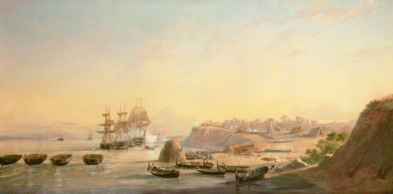 Převzetí baterií v Punto Obligado dne 20. listopadu 1845 od Francois Barry