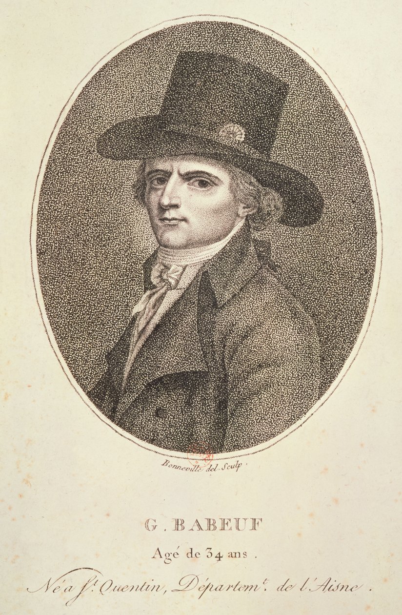 Medailon Portrét Francoise Noela (1760-97) známý jako Gracchus Babeuf, 1794 od Francois Bonneville