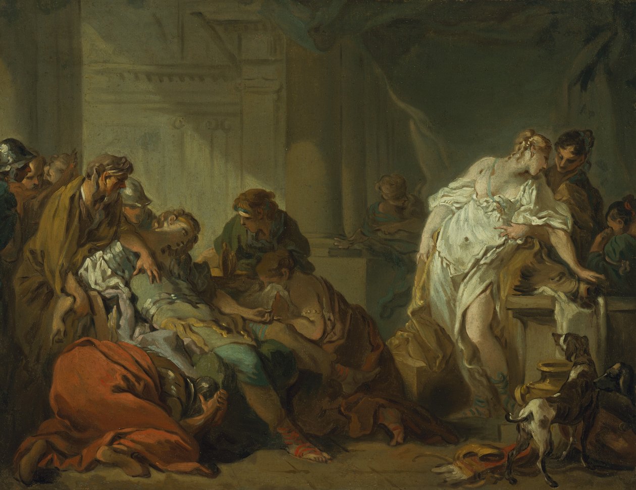 Smrt Meleagera, kolem roku 1727 od François Boucher
