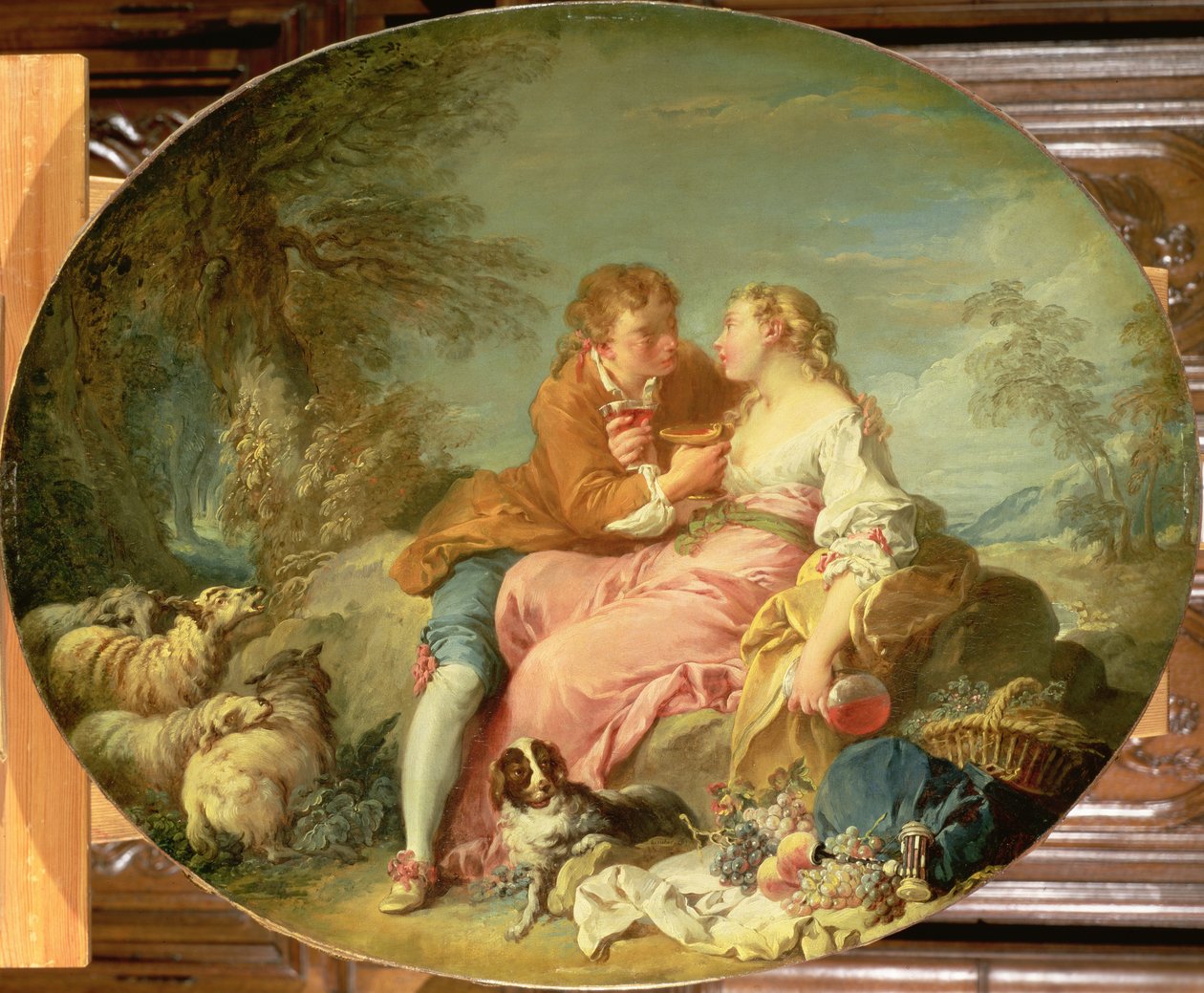 Pastorační scéna, 40. léta 18. století od François Boucher