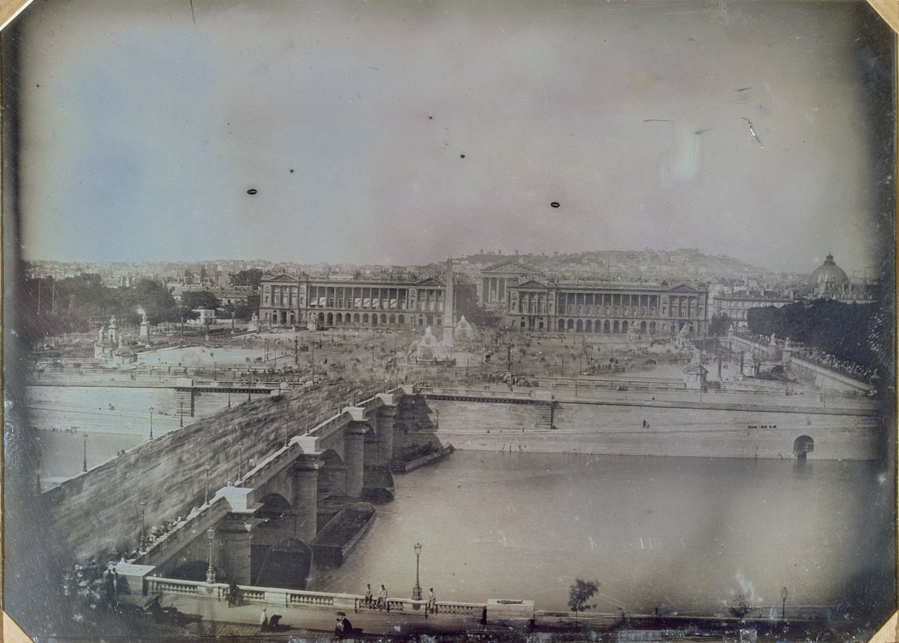 Pohled na Place de la Concorde, kolem roku 1848 (daguerrotypie) od Francois Certes
