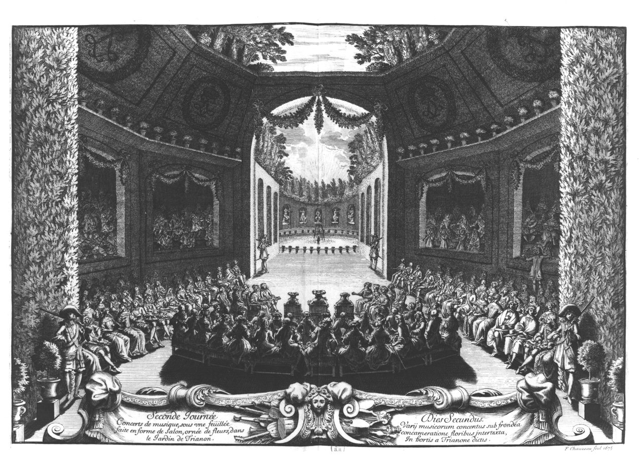 Koncert v zahradě Trianon, 2. den oslav ve Versailles, 14. července 1668